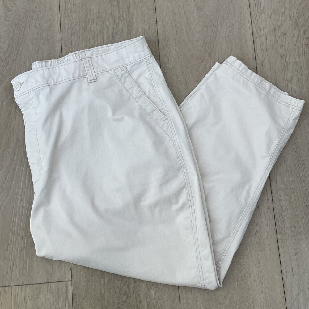 Old Navy OG Chino Pants Womens 3X Beige High Rise Ankle Stretch Casual‎ New